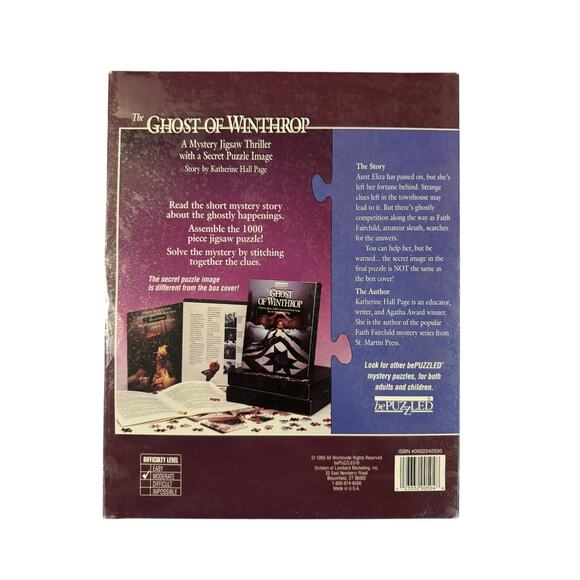 Vintage 1993 Unravel Bepuzzled's Ghost of Winthrop: A Mystery in Pieces - Picture 2 of 2